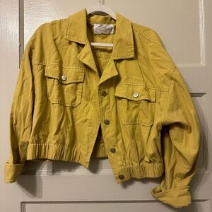 Yellow Cropped Jacket